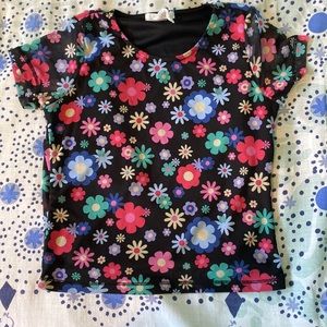 Full Tilt black with flowers Tshirt